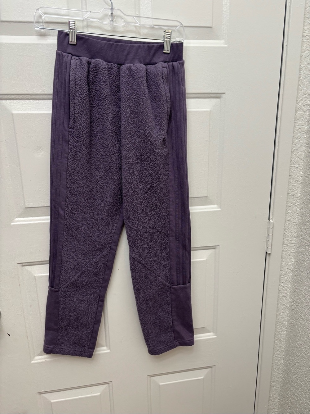 adidas Purple Fleece Track Joggers